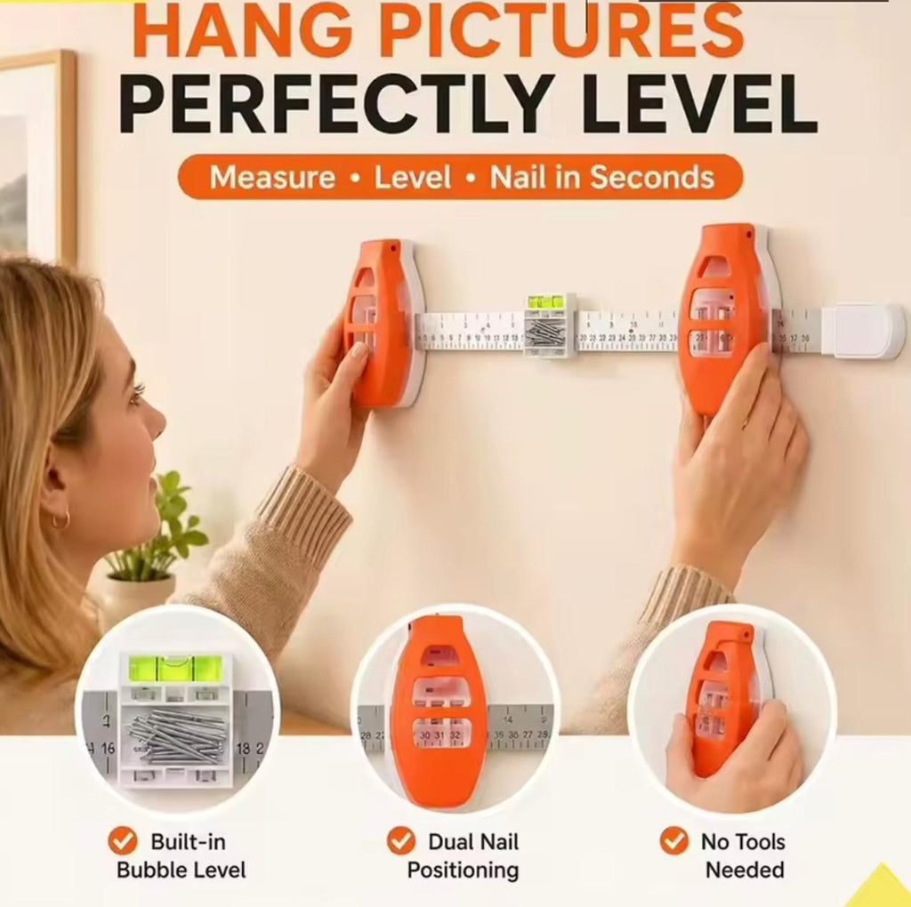 3-in-1 Picture Hanging Tool with Built-in Level