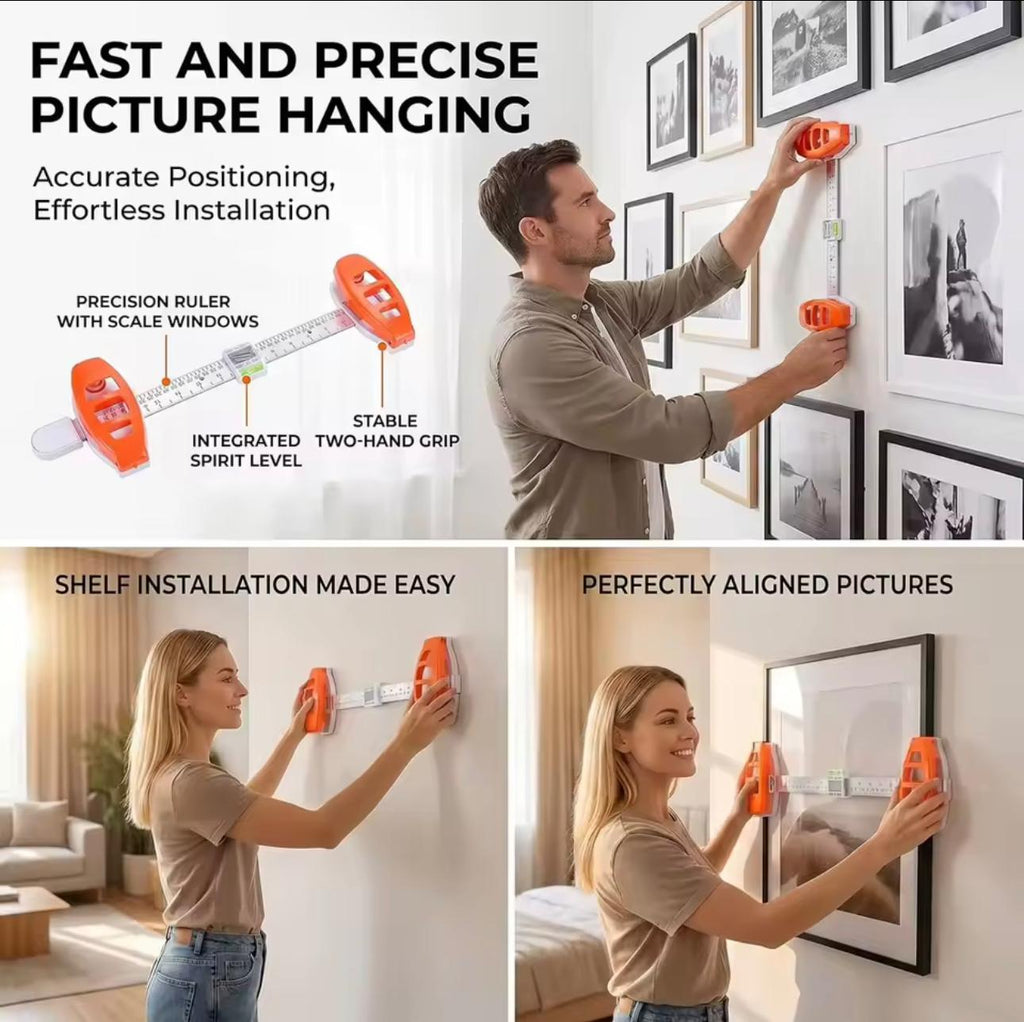 3-in-1 Picture Hanging Tool with Built-in Level