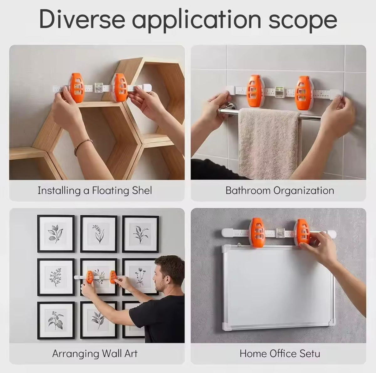 3-in-1 Picture Hanging Tool with Built-in Level