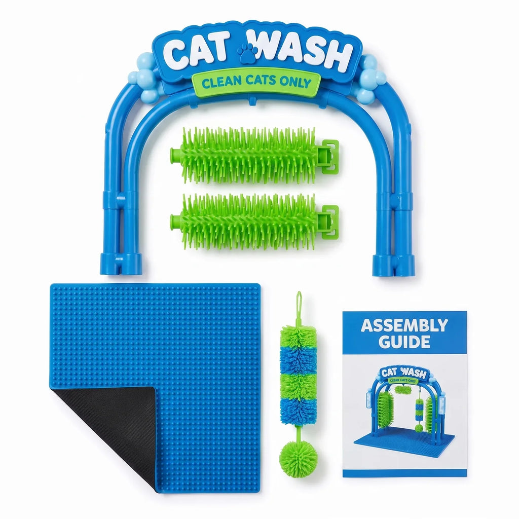 Self-Grooming Cat Brush Arch with Massage Mat