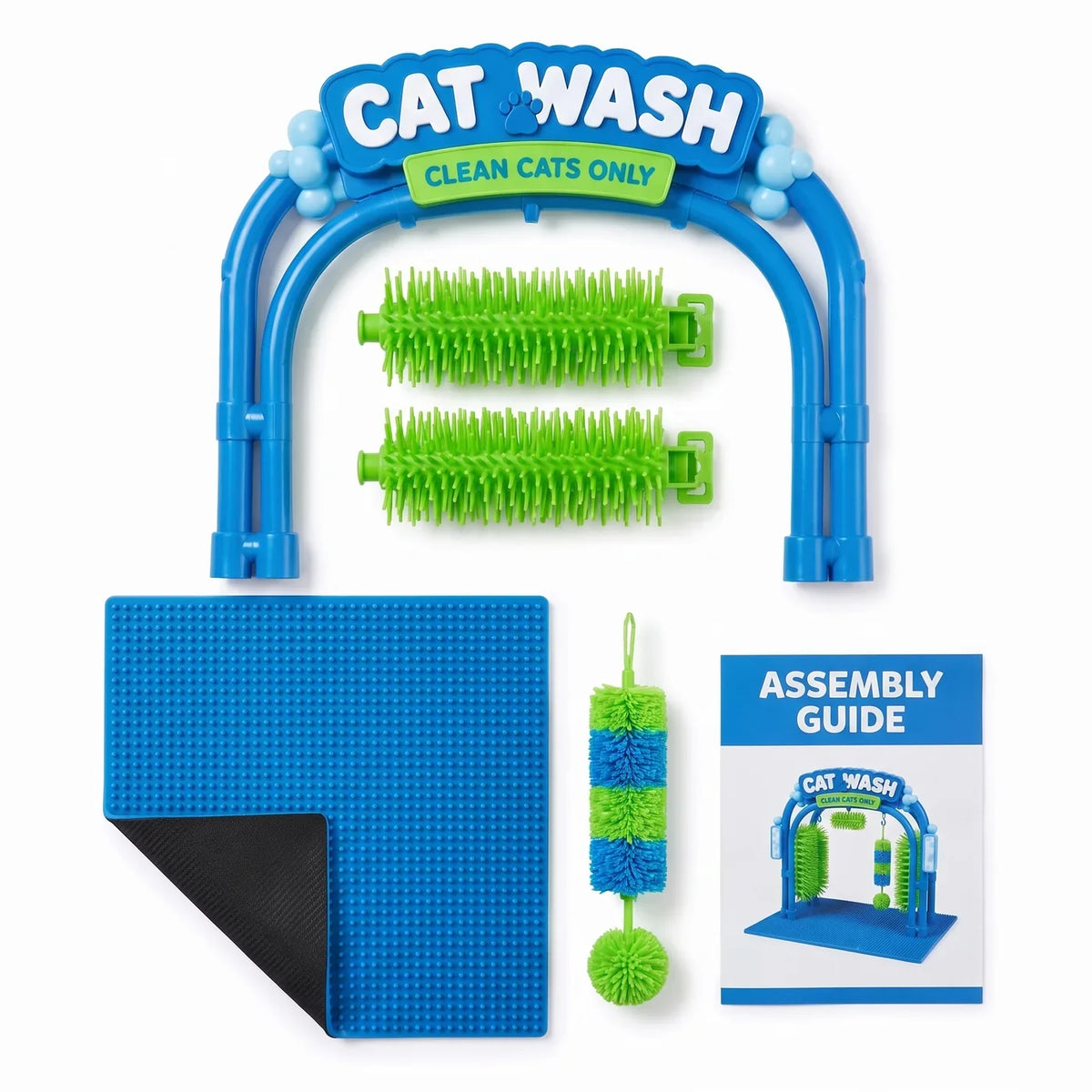 Self-Grooming Cat Brush Arch with Massage Mat