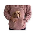 Dog Carrier Hoodie pink sherpa pouch