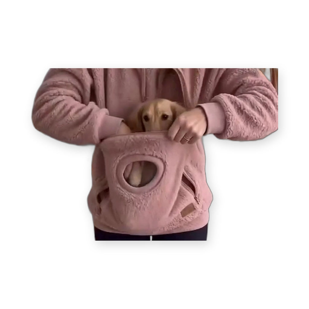Dog Carrier Hoodie round pouch opening
