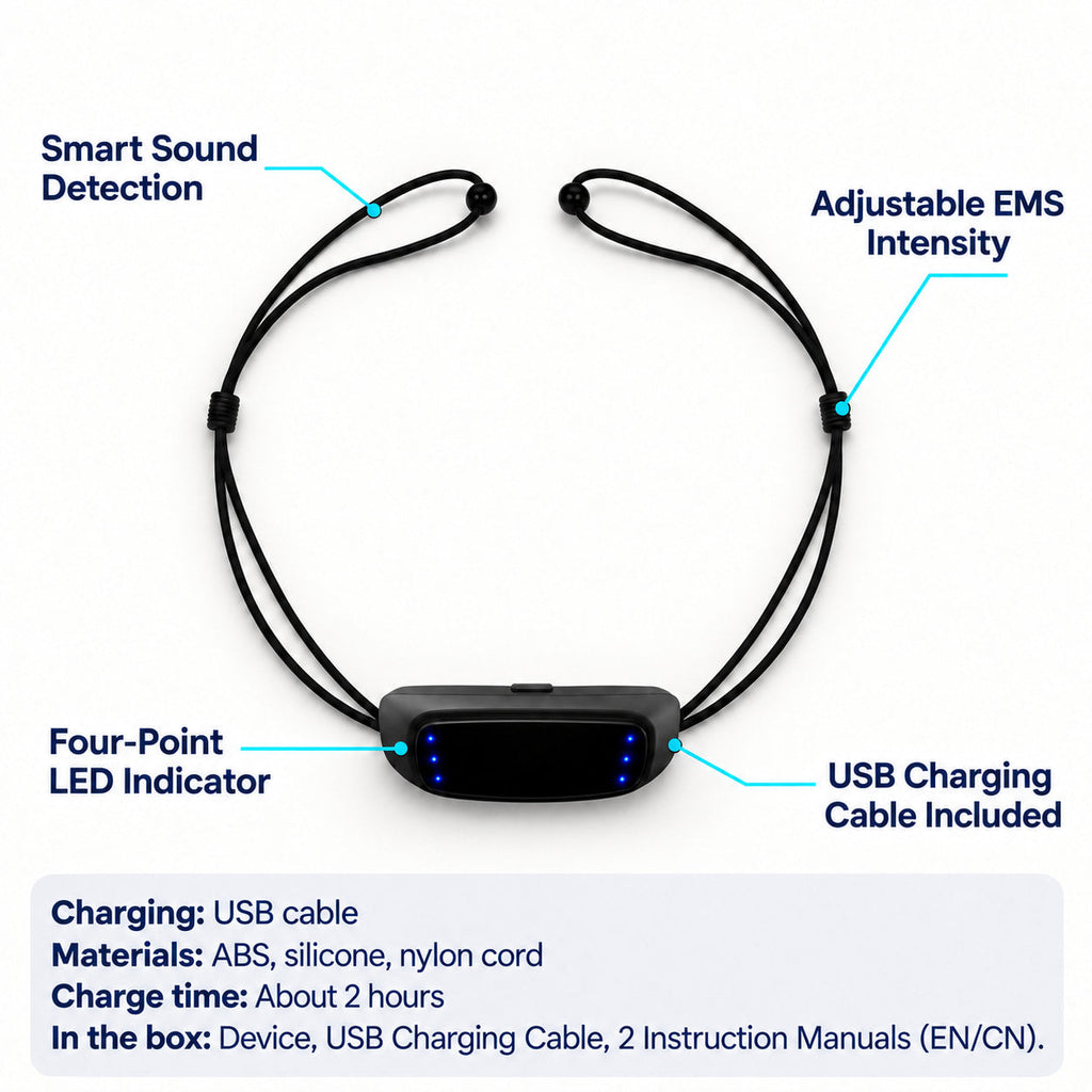 Smart Anti-Snore Chin Strap Device features