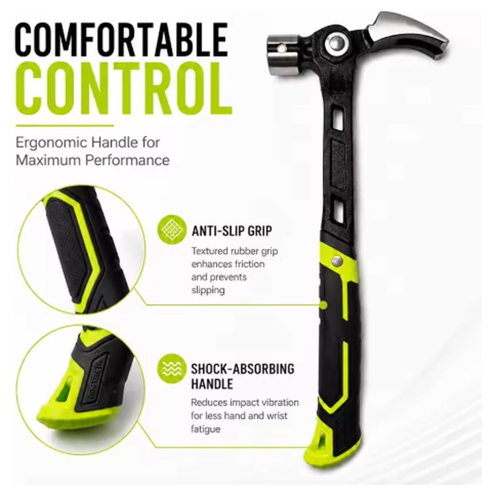 Multi-Angle Claw Hammer with Magnetic Nail Starter