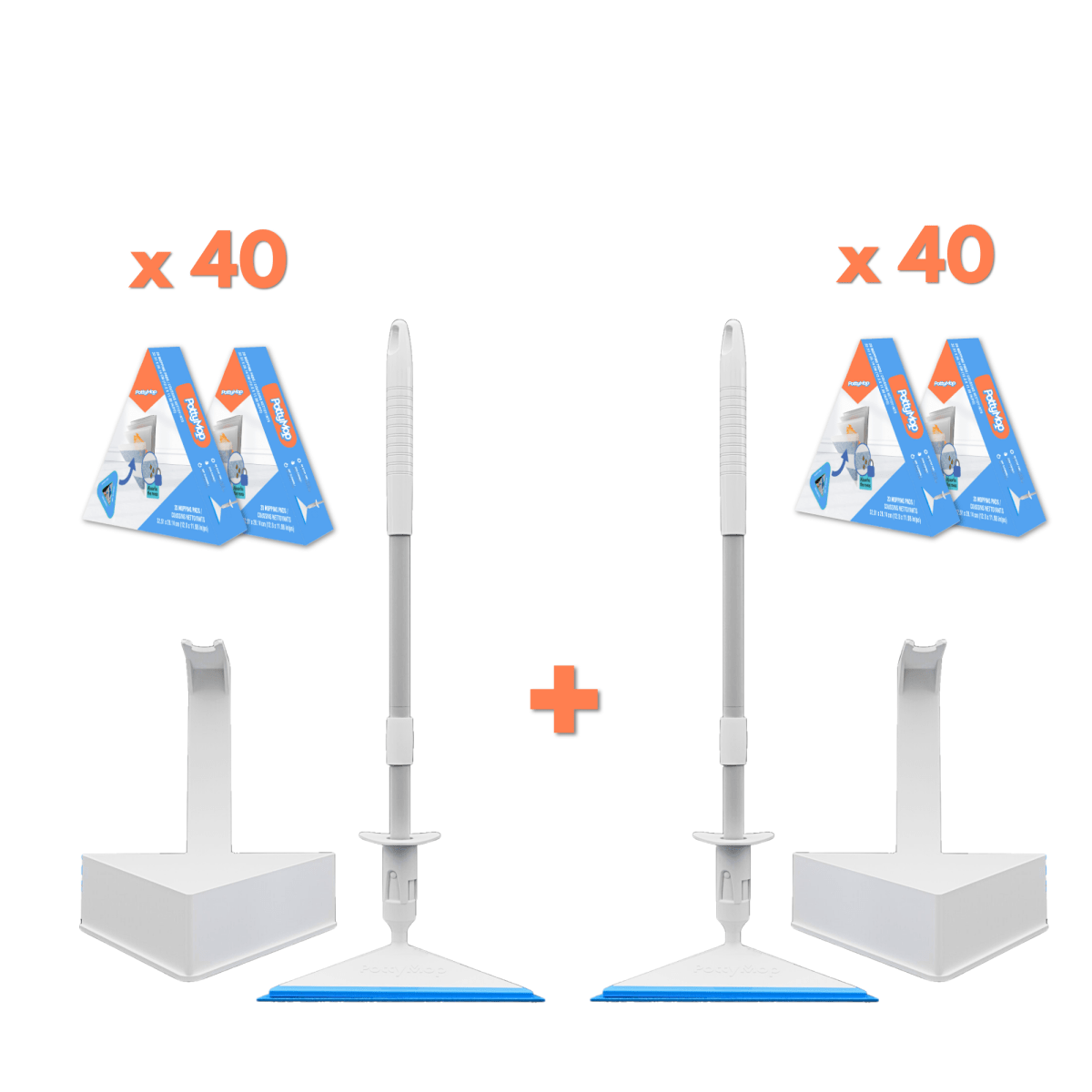 Mini Bathroom Mop & Holder Set with Disposable Pads