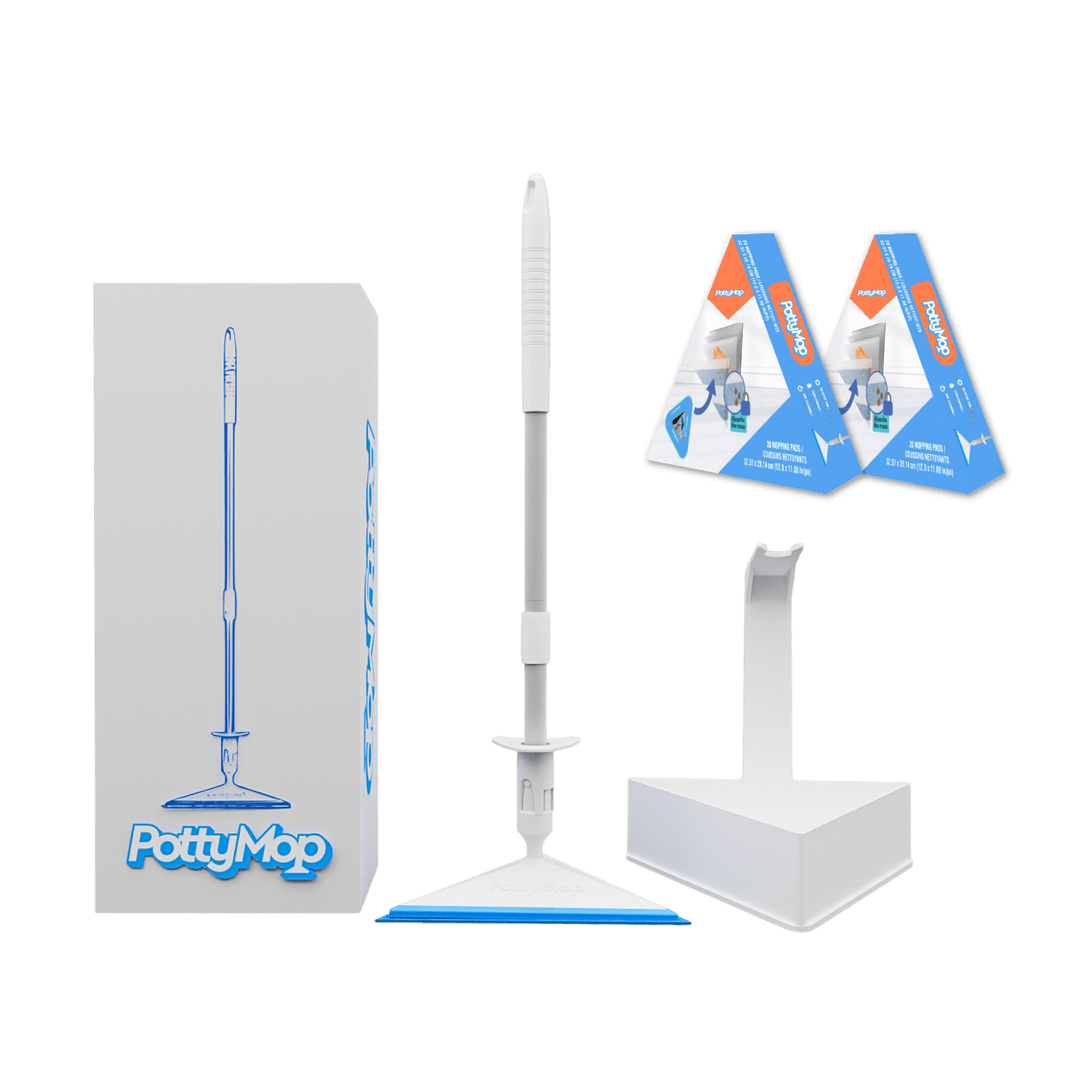 Mini Bathroom Mop & Holder Set with Disposable Pads