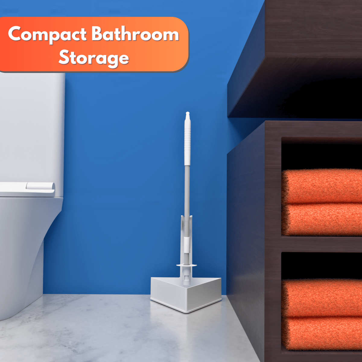 Mini Bathroom Mop & Holder Set with Disposable Pads
