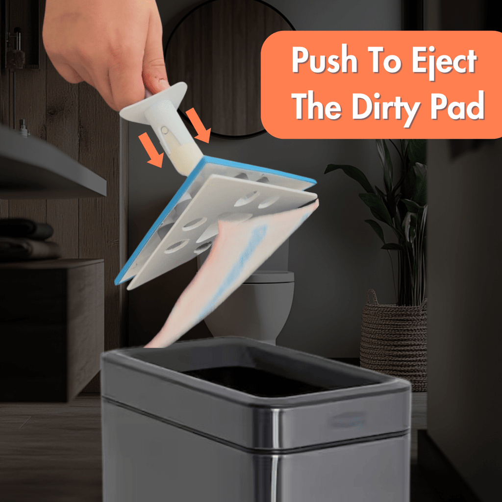 Mini Bathroom Mop & Holder Set with Disposable Pads