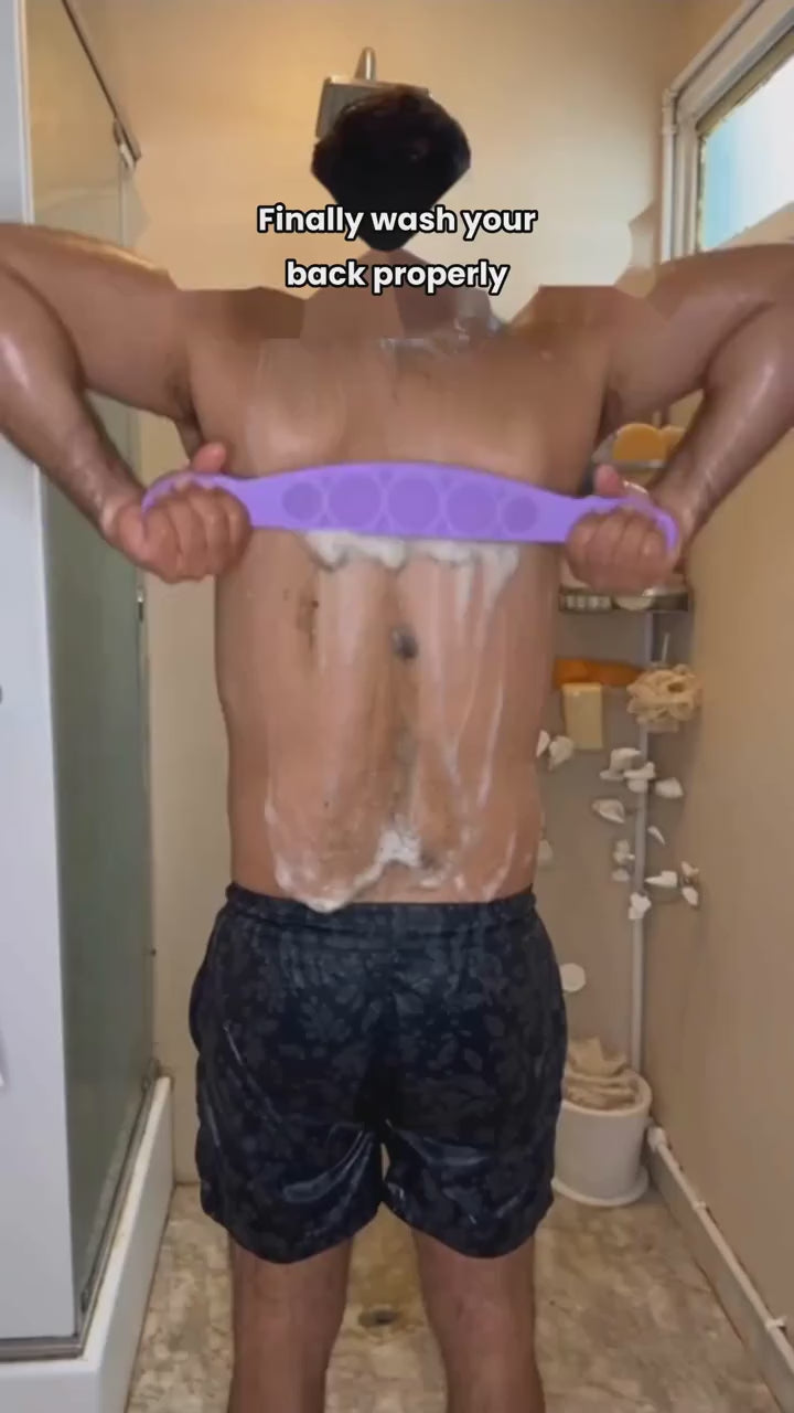 Double-Sided Silicone Back Scrubber Strap