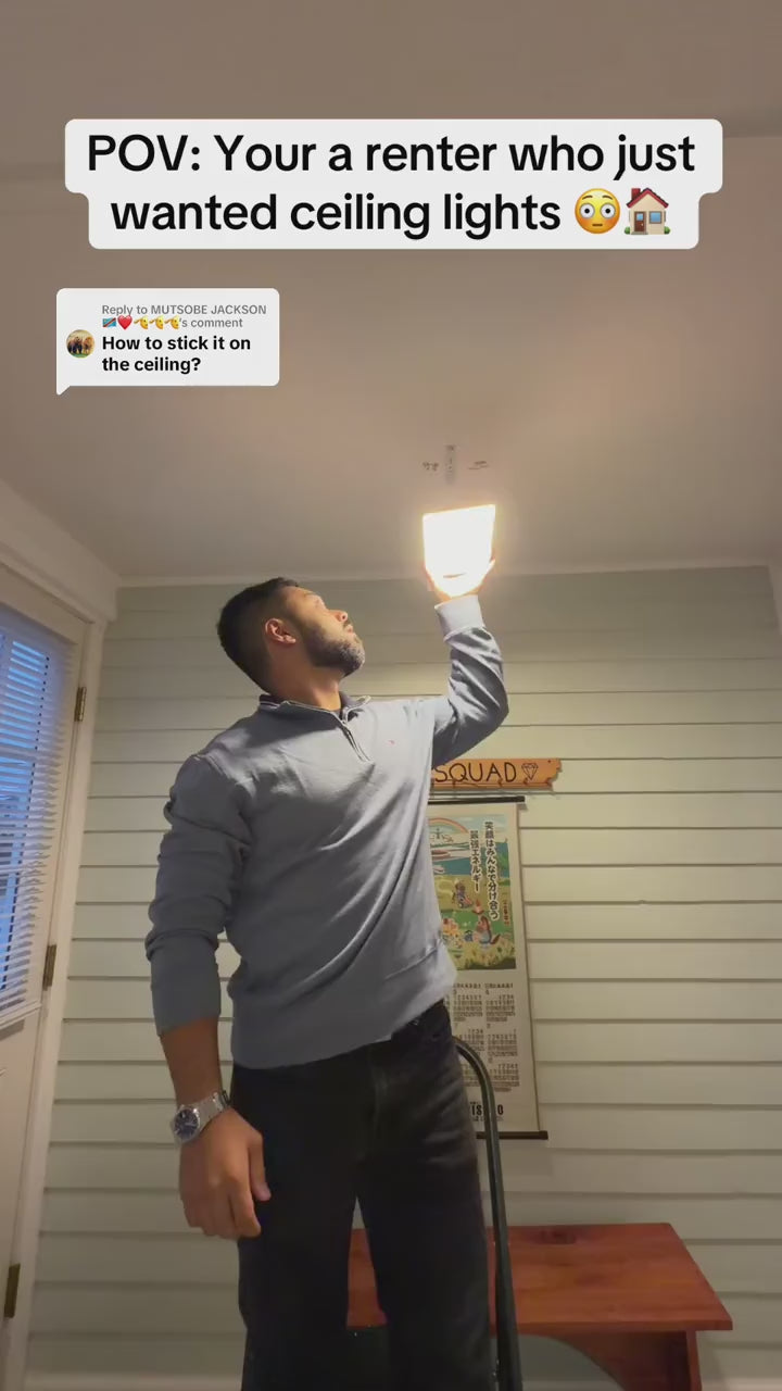 Rechargeable Magnetic Ceiling Light – Motion Sensor, RGB Colors & Remote