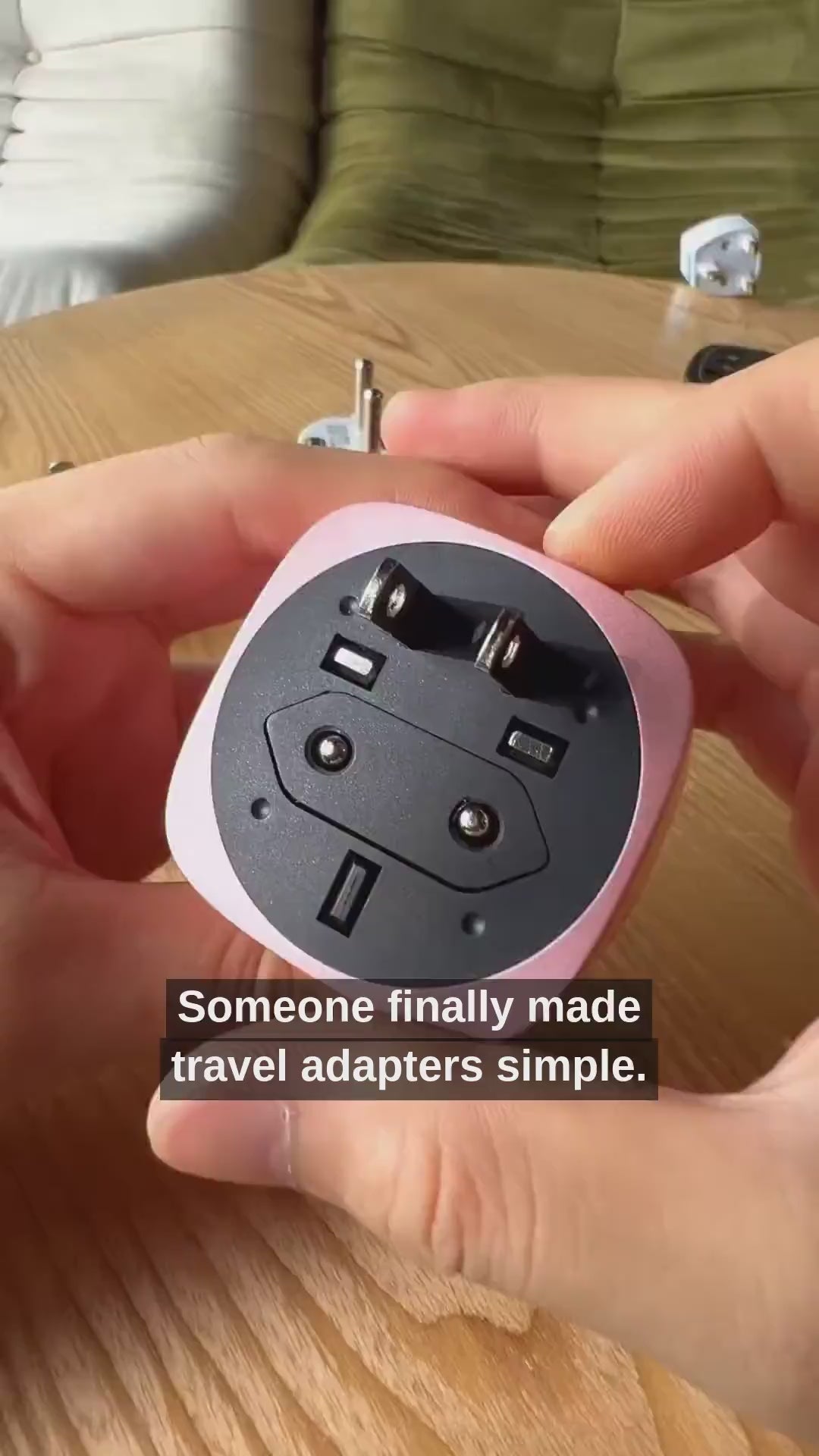 6-in-1 Universal Travel Adapter with 70W USB-C PD