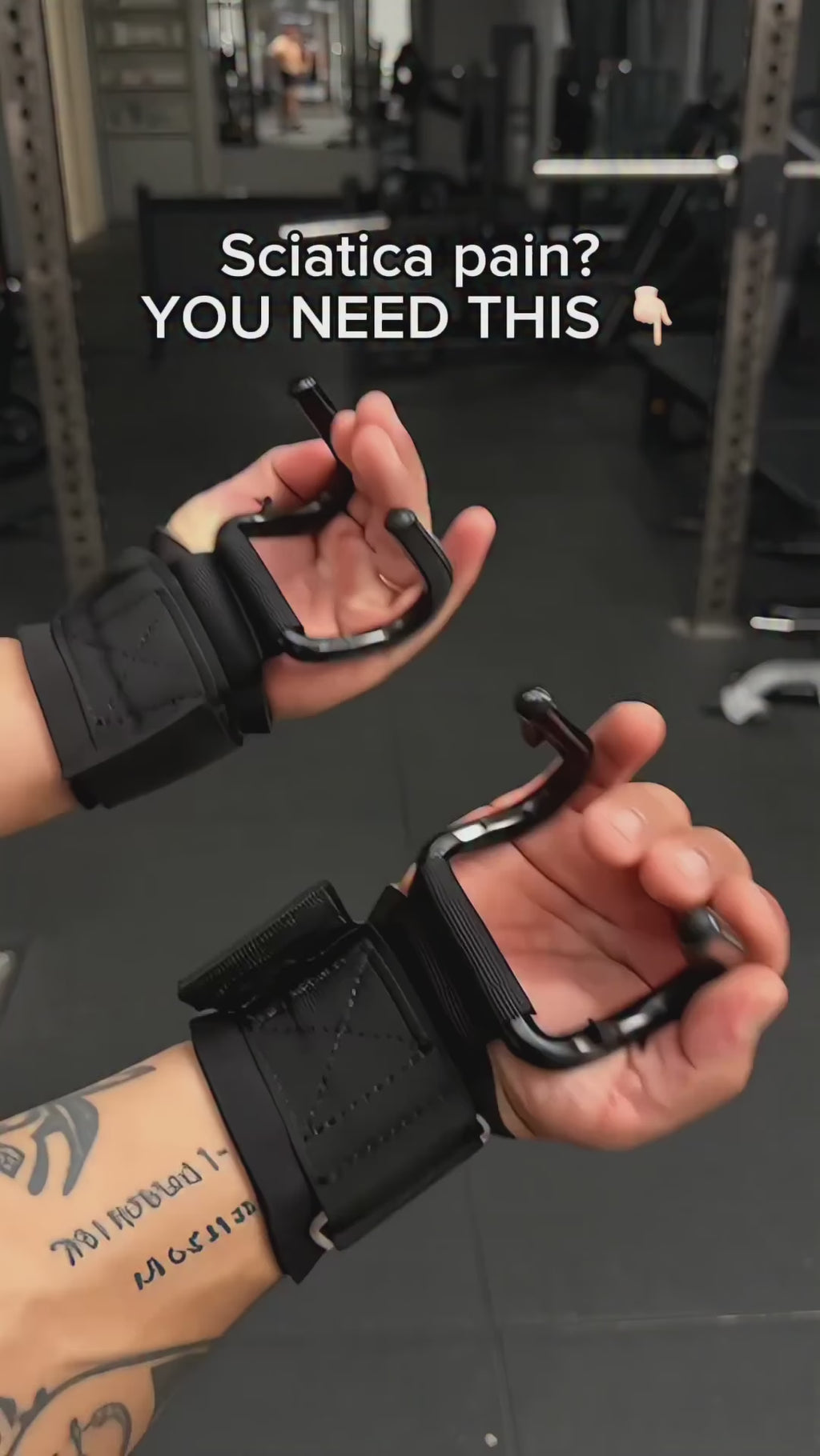 Hanging Grip Hooks with Padded Wrist Straps (Pair)