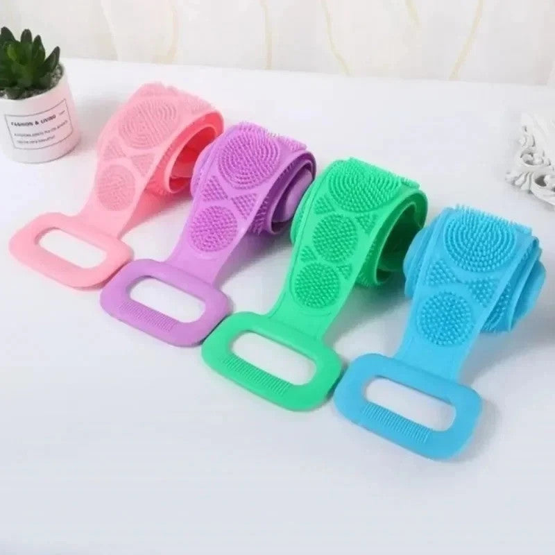 Double-Sided Silicone Back Scrubber Strap
