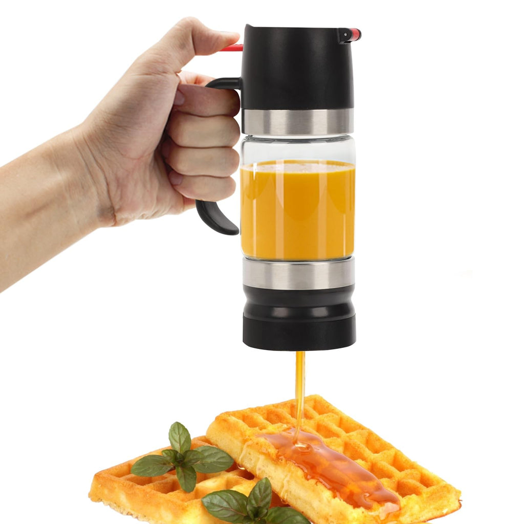 No-Drip Glass Honey & Syrup Dispenser