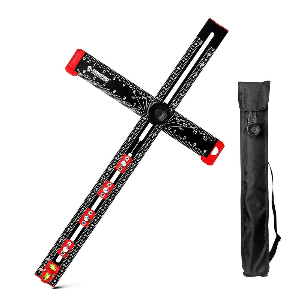 4-in-1 Adjustable T-Square Layout Ruler 60 cm