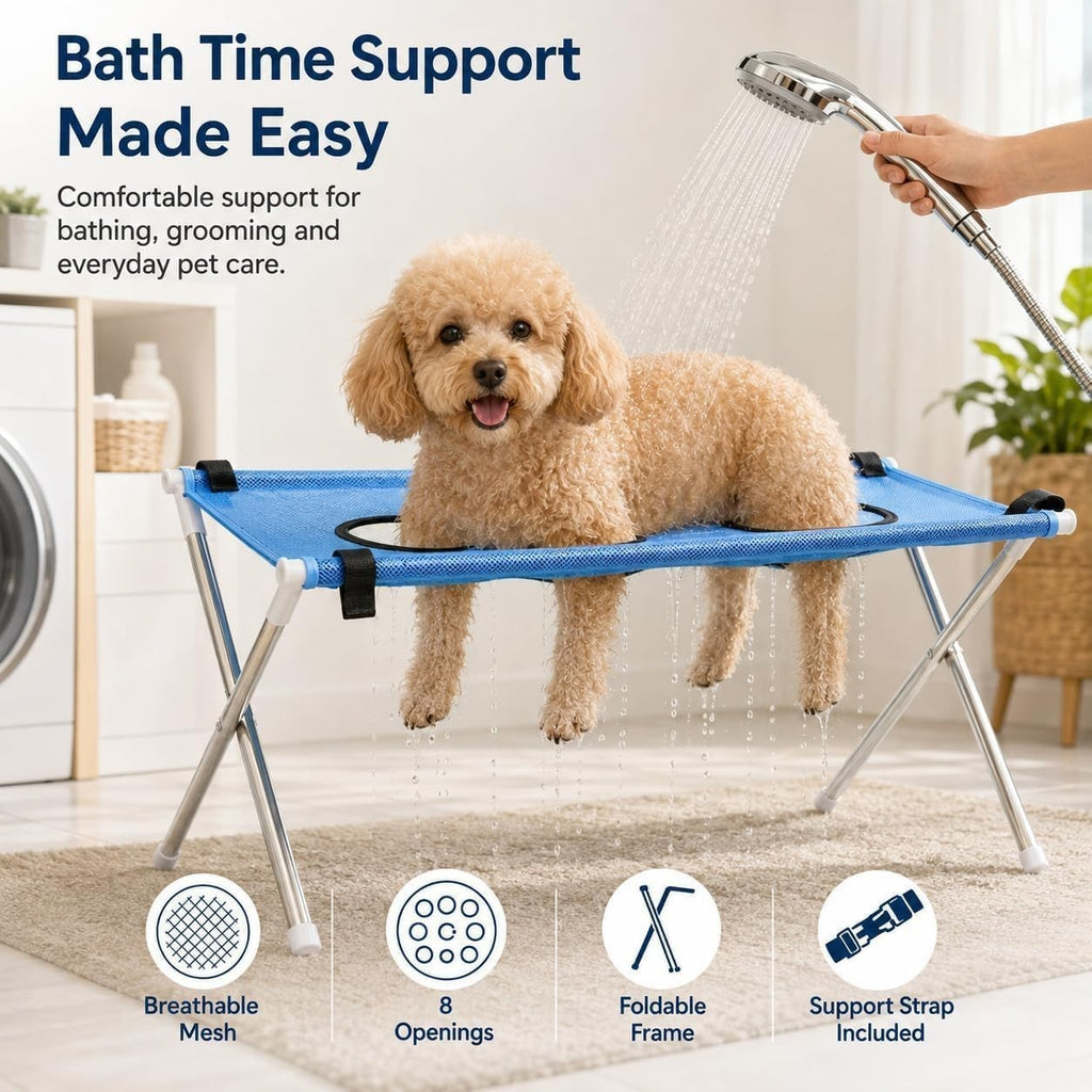 Foldable Dog Bath Hammock Stand