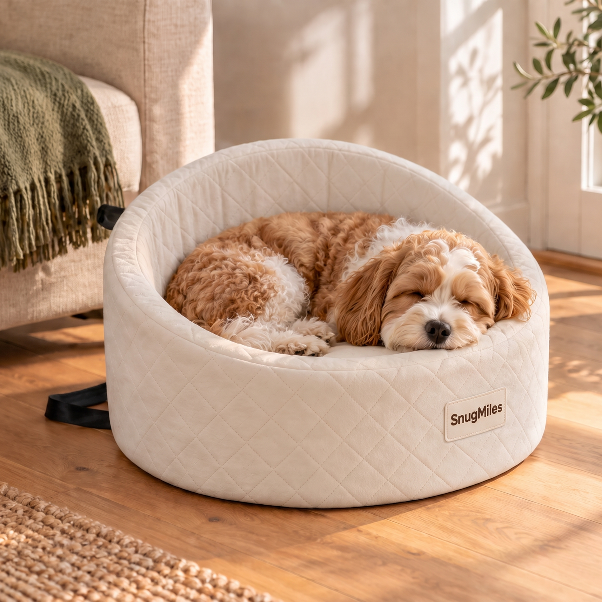 Dog Car Seat – Quilted Travel Bed for Small Dogs