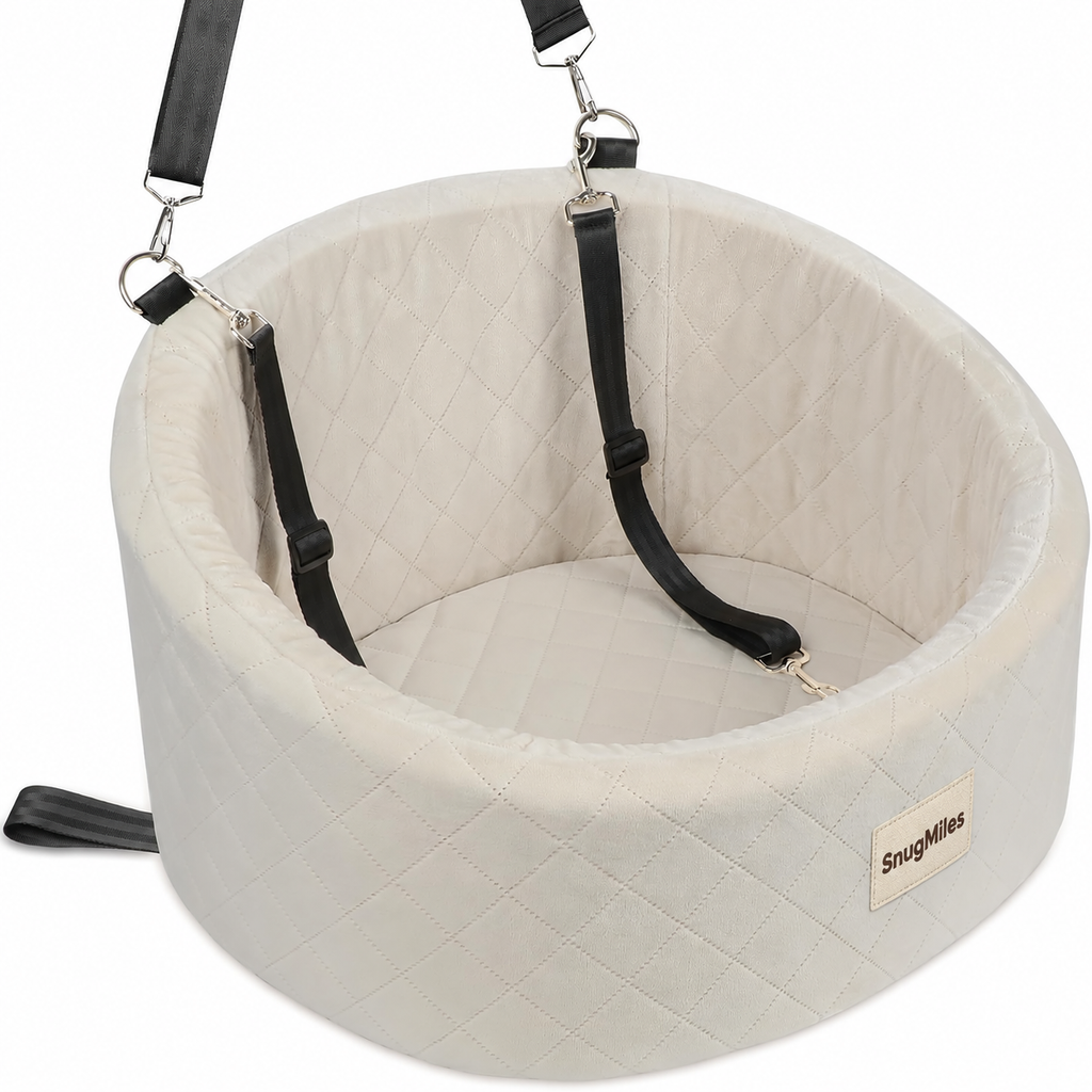 Dog Car Seat – Quilted Travel Bed for Small Dogs
