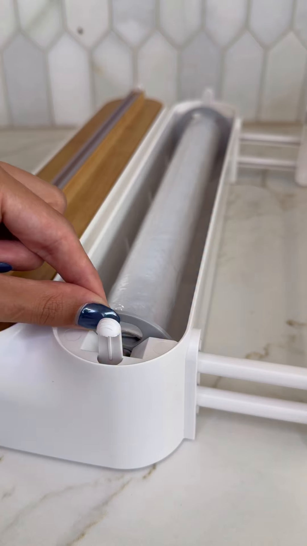 Wall-Mounted Foil, Cling Wrap & Paper Towel Dispenser